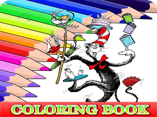 Coloring Book for Cat In The Hat